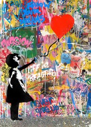 Reach For Love (AP) by Mr. Brainwash - Silkscreen Paper Edition sized 22x30 inches. Available from Whitewall Galleries